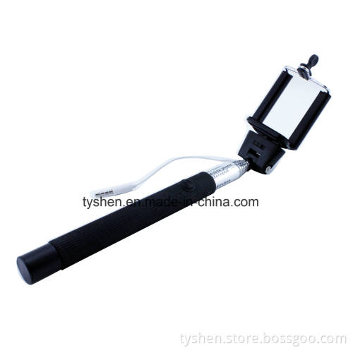 Cable Wired Monopod with 3, 5 Audio Port for Connection